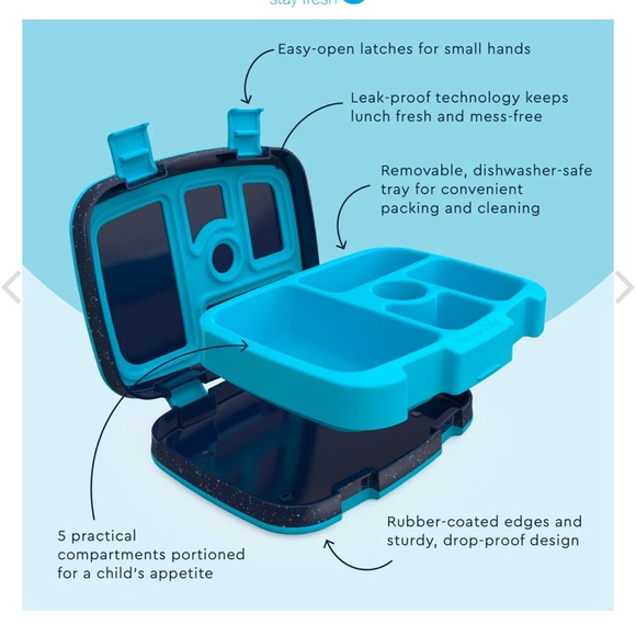 BENTGO BACKPACK CONFETTI DEEP SEA OCEAN SPACE BLUE - Picture 8 of 11